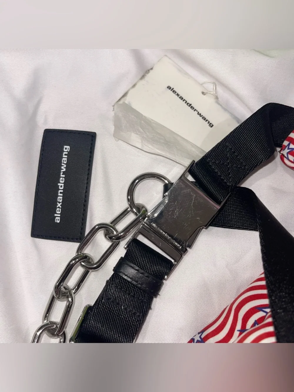 ALEXANDER WANG Attica Mini Fanny Crossbody Stars Stripes Nylon Bag NWT